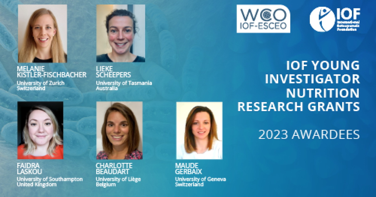 IOF Young Investigators Nutrition Research Grants awarded at WCOIOF