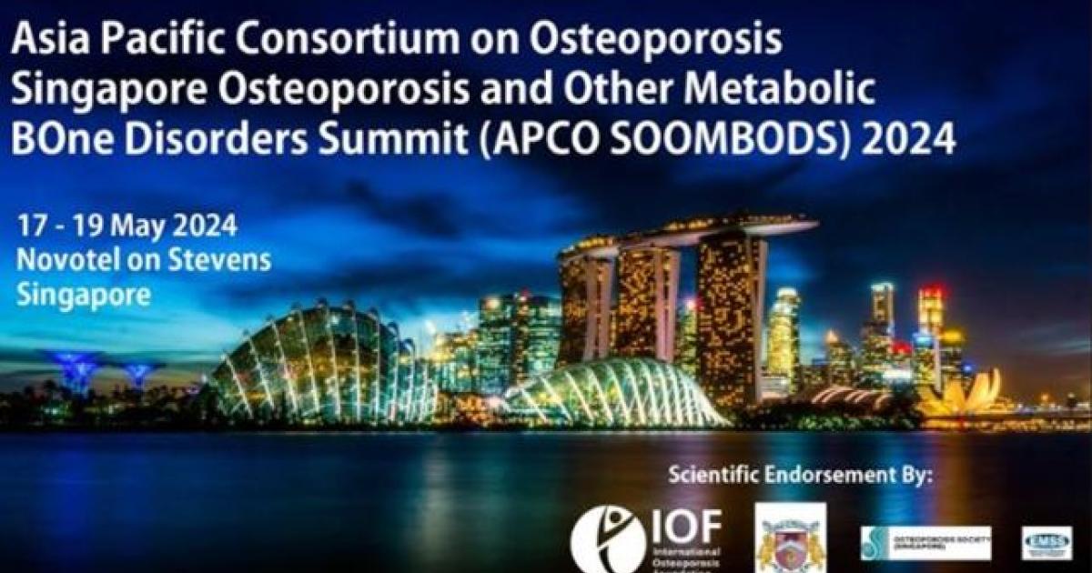 Join us at APCO SOOMBODS 2024 in Singapore International Osteoporosis